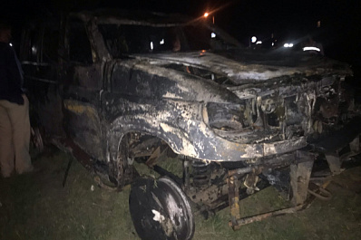 В Крутых Ключах ночью взорвался автомобиль