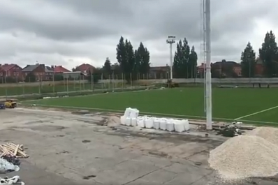 В футбольной "Академии Коноплева" началась замена газона 