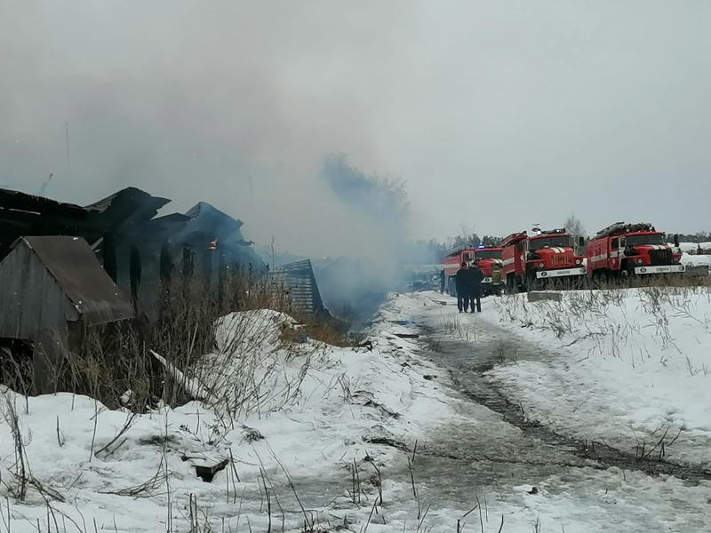 В Самарской области пожар охватил 700 "квадратов" животноводческой фермы