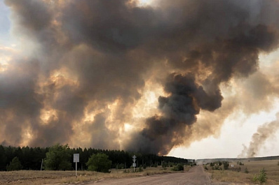 К тушению леса в Борском районе привлечены авиация и поезда