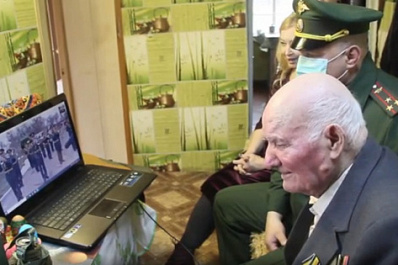 Для 100-летнего фронтовика в Самарской области провели онлайн-парад