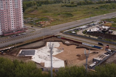 Готовят фундамент: будущую поликлинику в Волгаре показали с высоты
