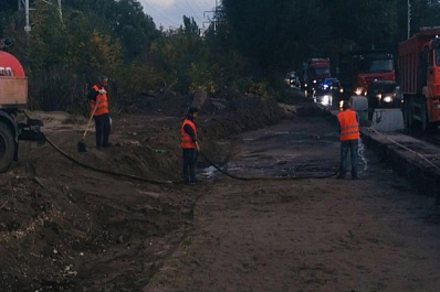 В Самаре на пересечении 22-го Партсъезда и Заводского шоссе строят полосу для разворота
