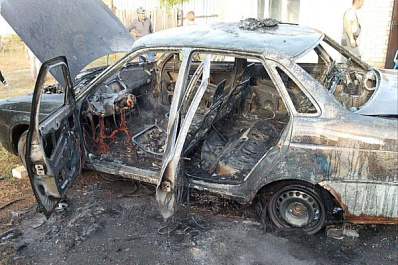 В Кинельском районе 20 сентября сгорела "Приора" 