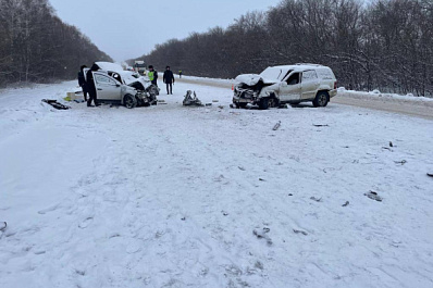 В лобовом столкновении на трассе в Самарской области погибли два человека