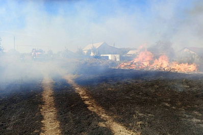 Могли пострадать жилые дома: в Самарской области горела трава на 2 000 кв. м