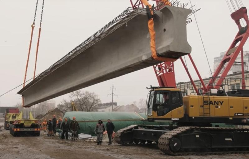 В Самаре сняли с воздуха работы на развязке на улице Ново-Садовой