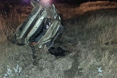 В Самарской области погиб водитель опрокинувшейся в кювет иномарки