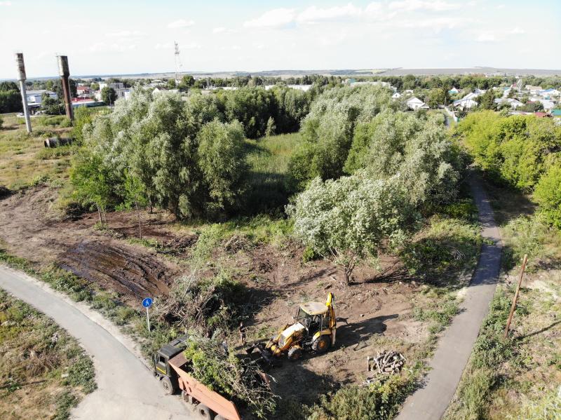 В Хворостянском районе стартовали работы по очистке озера 