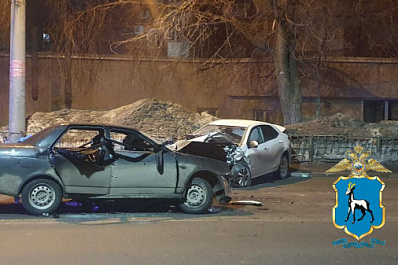 В Самаре после аварии "Приоры" с Toyota пострадали четыре человека