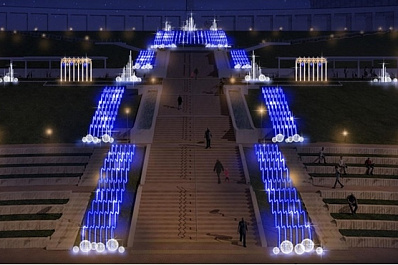 В Самаре украсят склон площади Славы к Новому году