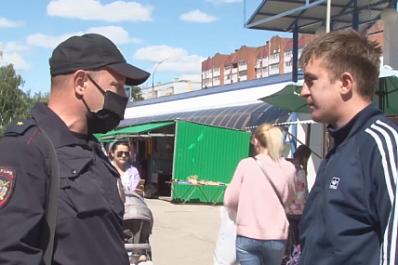 В Тольятти на рынке прошёл рейд по соблюдению масочного режима