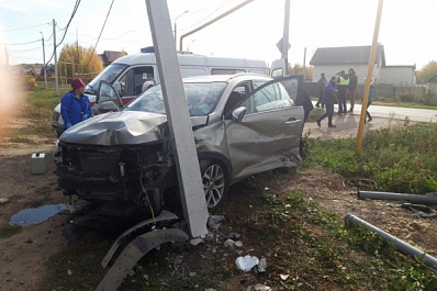В Самарской области пьяный водитель на скорости снес опору газопровода