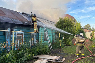 В Похвистневе в горящем доме пострадал человек