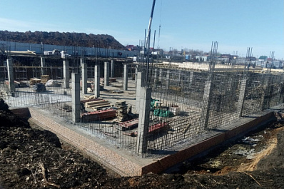 В Красноярском районе полным ходом идет строительство детского сада 