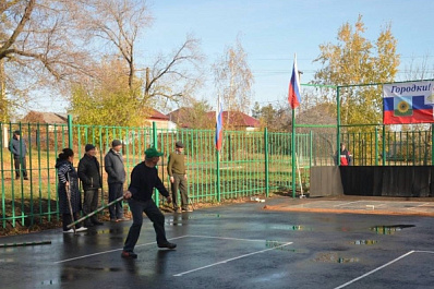 В Самарской области для любителей городков открыли новую спортивную площадку 