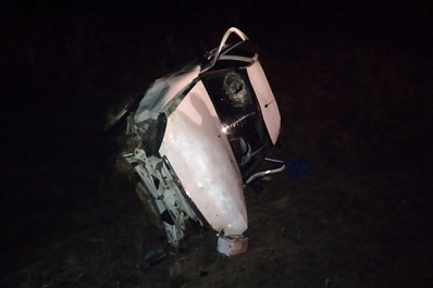 В Самарской области бесправный водитель улетел в кювет и попал в больницу