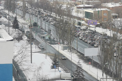 В Самаре сузили ул. Советской Армии: Московское шоссе и Ново-Садовая "встали"