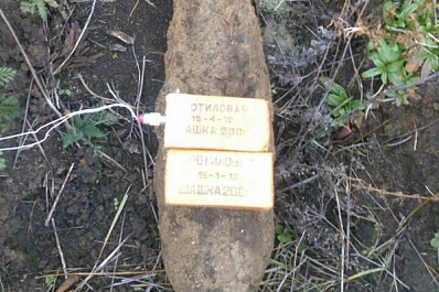 Под Чапаевском нашли минометный снаряд времен Великой Отечественной