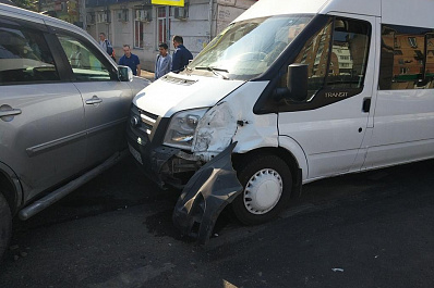 Пассажирка маршрутки пострадала в ДТП в Самаре