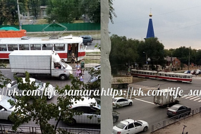 "Самосвал порвал ЛЭП": в Самаре очевидцы рассказали об утреннем коллапсе на Ново-Вокзальной