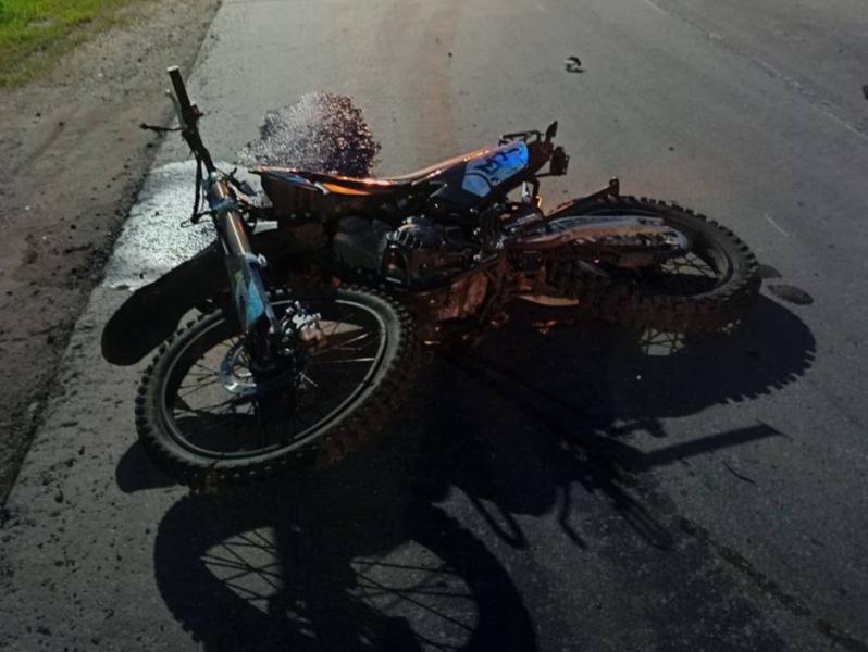 В Самарской области пострадал водитель питбайка после столкновения с легковушкой