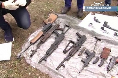 В Самарской области ФСБ обнаружила схрон с оружием и боеприпасами