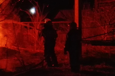 В Самарской области ночью 5 мая загорелась баня