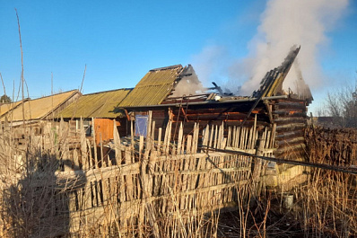 В Алексеевском районе 25 марта загорелась баня