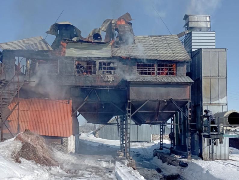 В Самарской области сгорела зерносушилка