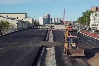 В июле 2022 года развязку на ул. Ново-Садовой в Самаре начали асфальтировать