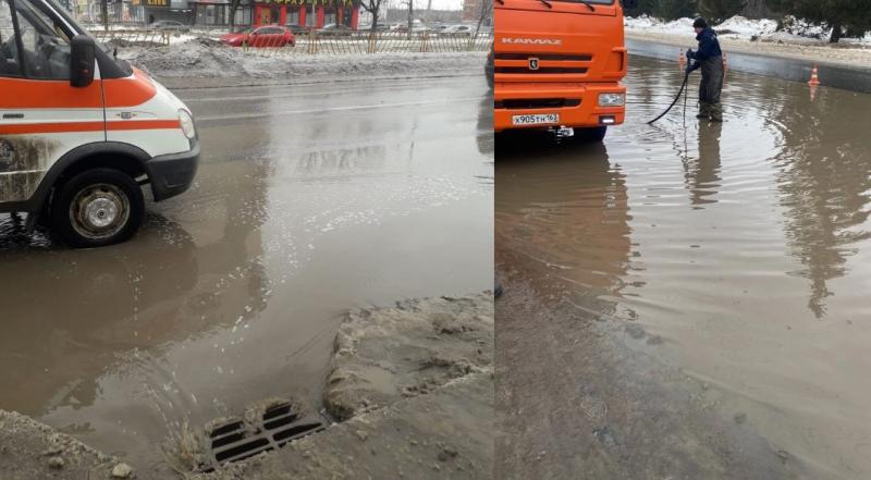 Зима утекает: в Тольятти устраняют подтопления на дорогах