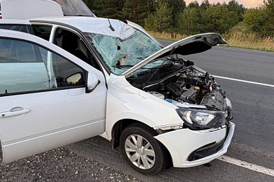 На трассе в Сызранском районе с грузовика на легковушку упал лист металла