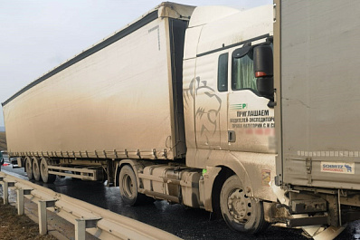 В Самарской области на трассе столкнулись Volvo, Sitrak и LADA Vesta