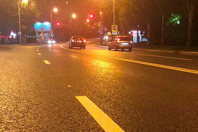 В Самаре, на участке от Воронежской до проспекта Кирова, нанесли новую разметку