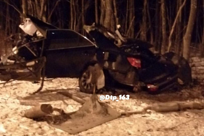 Смертельная скорость: в Самаре на Волжском шоссе разорвало иномарку