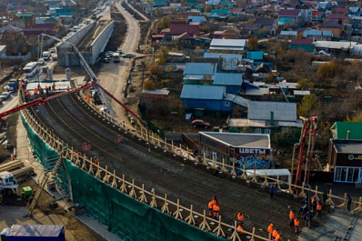 13 часов без перерыва: в Самаре залили центральную часть пролета нового путепровода