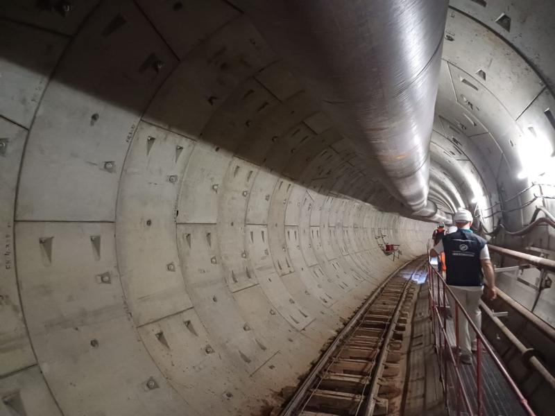 На станции метро "Театральная" обустроили 890 метров левого перегонного тоннеля