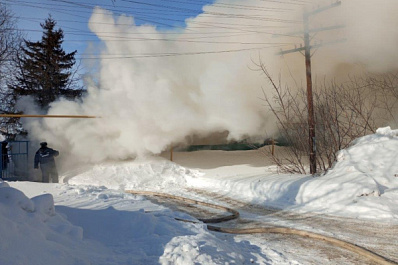 В Самарской области на ж/д станции произошел пожар с сильным задымлением