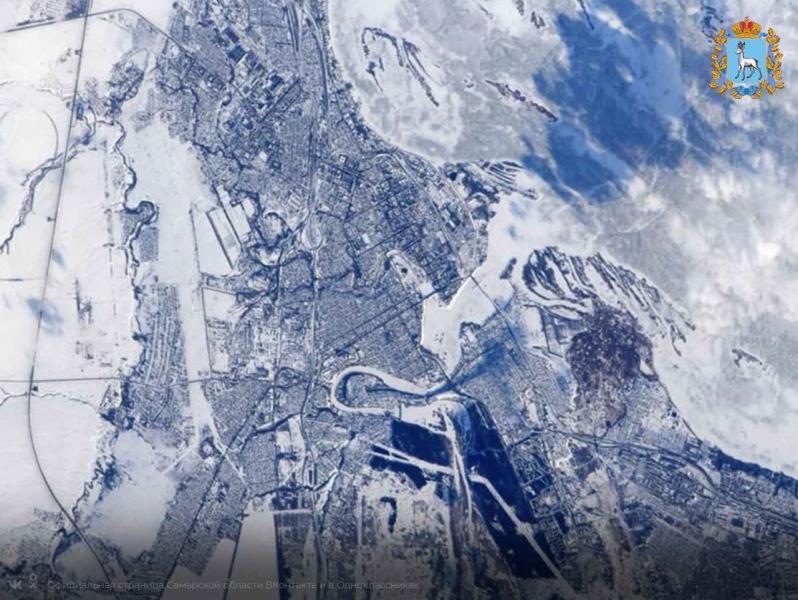 Космонавт Сергей Кудь-Сверчков заснял с орбиты зимнюю Сызрань