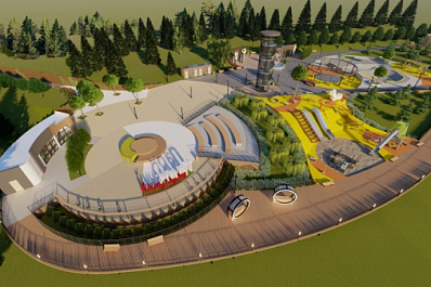 В октябрьском парке появятся пергола и фонтан 