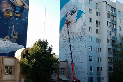 В Самаре рисуют мурал в благодарность врачам