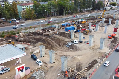 Видео с высоты: как идет строительство развязки на Ново-Садовой