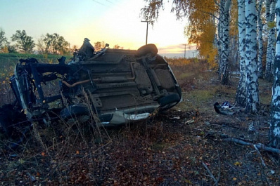 В Самарской области водитель на трассе улетел в кювет