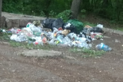 Парк 60-летия Советской власти завалили мусором