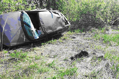 В Самарской области перевернулась LADA Priora, водитель погиб