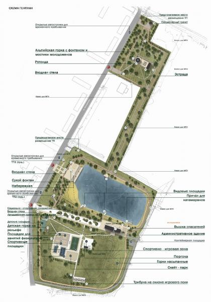 Летом жители Нефтегорска смогут насладиться активной зоной с водоемом и каменным садом