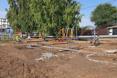 В Борском районе благоустроили стадион "Юность" 