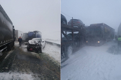 Появились фото серьезного ДТП с участием 7 машин в Самарской области