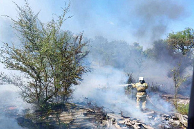 В Самарской области 10 июля загорелась сухая трава